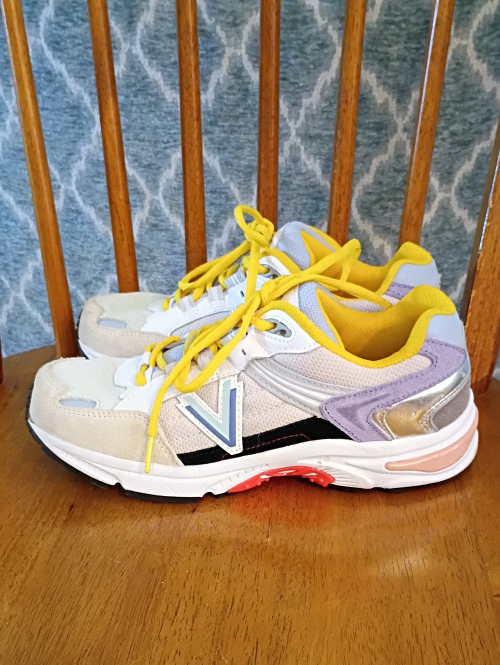 Vionic Women’s 23 Walk2.0 Multicolor Athletic Sneakers with Yellow Accents